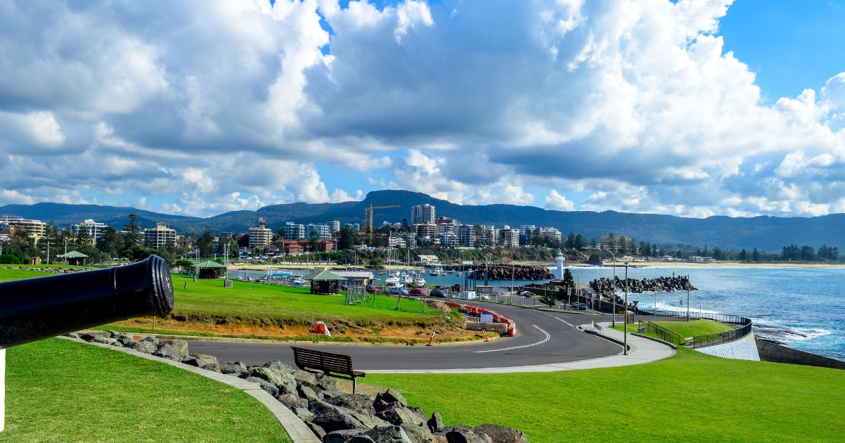 A scenic view from Flagstaff Hill in Wollongong, Australia