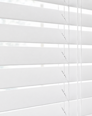 50mm Basswood Venetian — Pure White